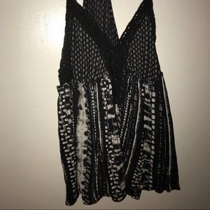 urban outfitters black boho tank